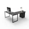 We'Re It Connect It L-Shaped Desk, 77 in D X 30 in H, 60 in W X Thermally Fused Laminate DI60304824L1BBF-BLK-6307 - alternate 6
